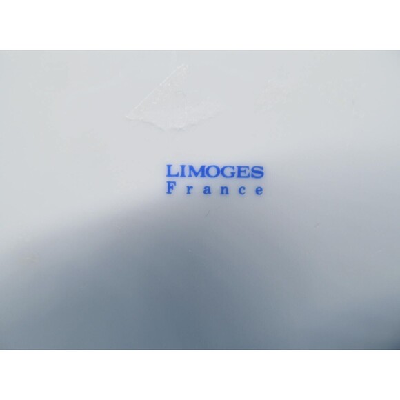 Limoges France Vintage 6 Sided Hand Painted Porcelain Ashtray or Trinket Dish - Picture 9 of 10